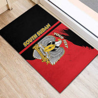 Personalized South Sudan Rubber Doormat Coat Of Arms - Sporty Style