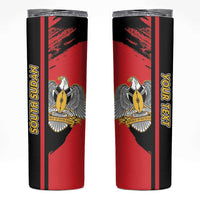 Personalized South Sudan Skinny Tumbler Coat Of Arms - Sporty Style