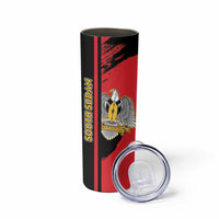 Personalized South Sudan Skinny Tumbler Coat Of Arms - Sporty Style