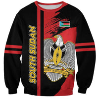 Personalized South Sudan Sweatshirt Coat Of Arms - Sporty Style