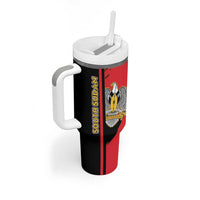 Personalized South Sudan Tumbler With Handle Coat Of Arms - Sporty Style