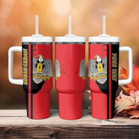 Personalized South Sudan Tumbler With Handle Coat Of Arms - Sporty Style