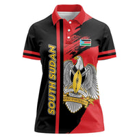 Personalized South Sudan Women Polo Shirt Coat Of Arms - Sporty Style