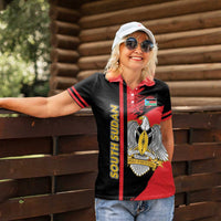 Personalized South Sudan Women Polo Shirt Coat Of Arms - Sporty Style