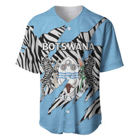 Personalized Botswana Baseball Jersey Coat Of Arms With Map - African and Zebra Patterns