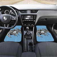 Personalized Botswana Car Mats Coat Of Arms With Map - African and Zebra Patterns