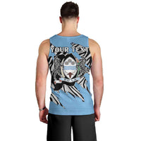 Personalized Botswana Men Tank Top Coat Of Arms With Map - African and Zebra Patterns
