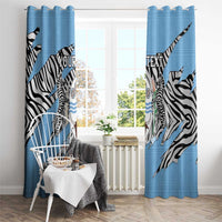 Personalized Botswana Window Curtain Coat Of Arms With Map - African and Zebra Patterns