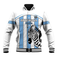 Custom Botswana Football Baseball Jacket Come On Zebras