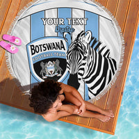 Custom Botswana Football Beach Blanket Come On Zebras