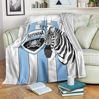 Custom Botswana Football Blanket Come On Zebras