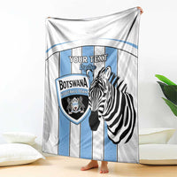 Custom Botswana Football Blanket Come On Zebras