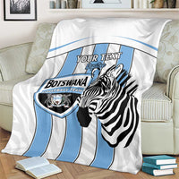 Custom Botswana Football Blanket Come On Zebras