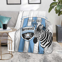 Custom Botswana Football Blanket Come On Zebras