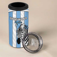 Custom Botswana Football 4 in 1 Can Cooler Tumbler Come On Zebras