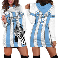 Custom Botswana Football Hoodie Dress Come On Zebras
