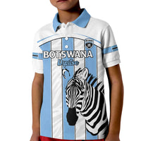 Custom Botswana Football Kid Polo Shirt Come On Zebras