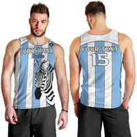 Custom Botswana Football Men Tank Top Come On Zebras