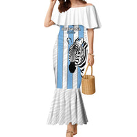 Custom Botswana Football Mermaid Dress Come On Zebras