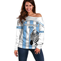 Custom Botswana Football Off Shoulder Sweater Come On Zebras