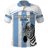Custom Botswana Football Polo Shirt Come On Zebras