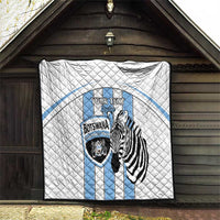 Custom Botswana Football Quilt Come On Zebras