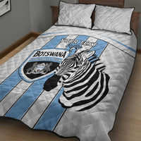 Custom Botswana Football Quilt Bed Set Come On Zebras