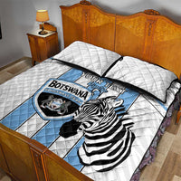 Custom Botswana Football Quilt Bed Set Come On Zebras