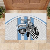 Custom Botswana Football Rubber Doormat Come On Zebras