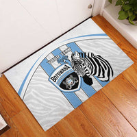 Custom Botswana Football Rubber Doormat Come On Zebras