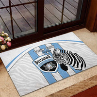 Custom Botswana Football Rubber Doormat Come On Zebras