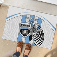 Custom Botswana Football Rubber Doormat Come On Zebras