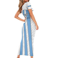 Custom Botswana Football Short Sleeve Bodycon Dress Come On Zebras