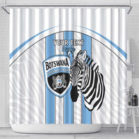 Custom Botswana Football Shower Curtain Come On Zebras