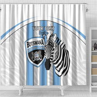 Custom Botswana Football Shower Curtain Come On Zebras