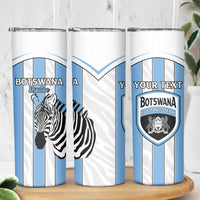 Custom Botswana Football Skinny Tumbler Come On Zebras