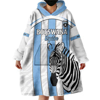 Custom Botswana Football Wearable Blanket Hoodie Come On Zebras