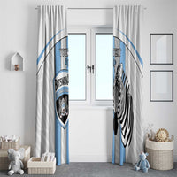 Custom Botswana Football Window Curtain Come On Zebras