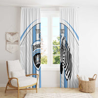 Custom Botswana Football Window Curtain Come On Zebras