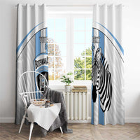 Custom Botswana Football Window Curtain Come On Zebras