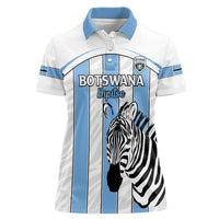 Custom Botswana Football Women Polo Shirt Come On Zebras