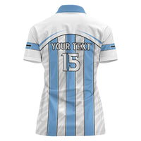 Custom Botswana Football Women Polo Shirt Come On Zebras