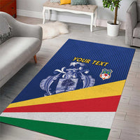 Custom Seychelles Beach Soccer 2025 Area Rug Flag Style