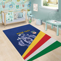 Custom Seychelles Beach Soccer 2025 Area Rug Flag Style