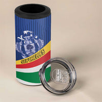 Custom Seychelles Beach Soccer 2025 4 in 1 Can Cooler Tumbler Flag Style