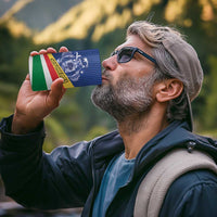 Custom Seychelles Beach Soccer 2025 4 in 1 Can Cooler Tumbler Flag Style