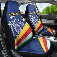 Custom Seychelles Beach Soccer 2025 Car Seat Cover Flag Style