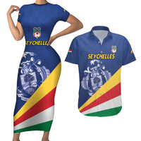 Custom Seychelles Beach Soccer 2025 Couples Matching Short Sleeve Bodycon Dress and Hawaiian Shirt Flag Style