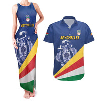 Custom Seychelles Beach Soccer 2025 Couples Matching Tank Maxi Dress and Hawaiian Shirt Flag Style