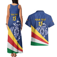 Custom Seychelles Beach Soccer 2025 Couples Matching Tank Maxi Dress and Hawaiian Shirt Flag Style